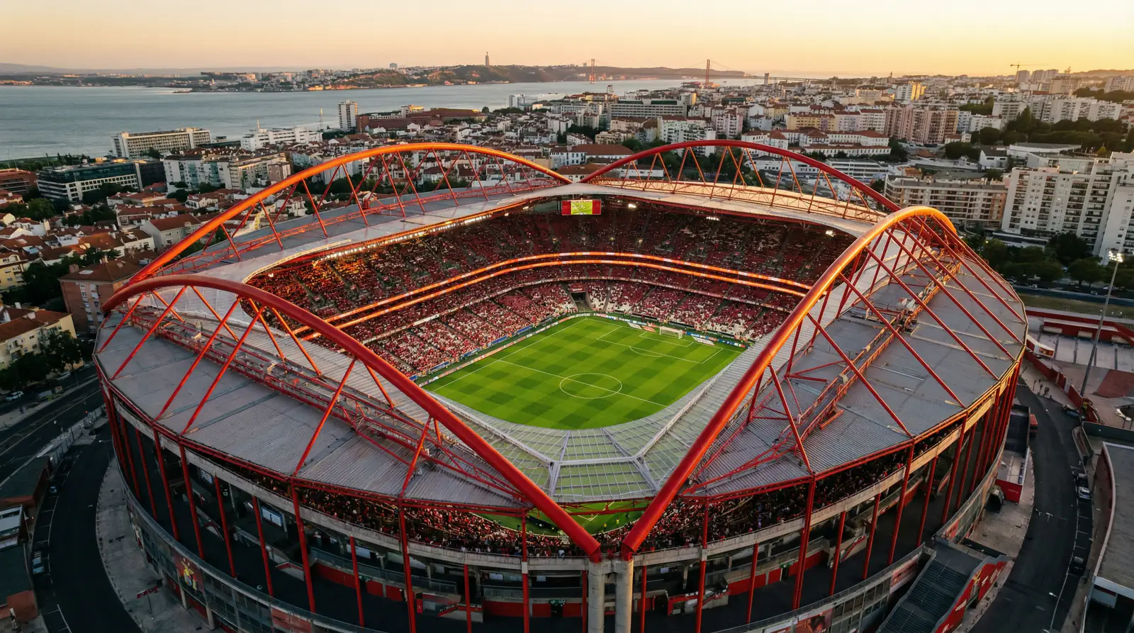 Estadio de futebol em Portugal representando o mercado de apostas desportivas